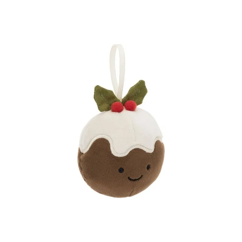 JELLYCAT Christmas Series Food Пудинг Кукла с украшением Плюшевая кукла Высота 10 см