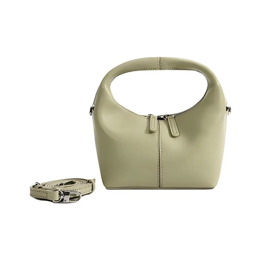 BOB ORE BLUE COLLECTION Cow Leather Handbag Trumpets Women's Matcha Green