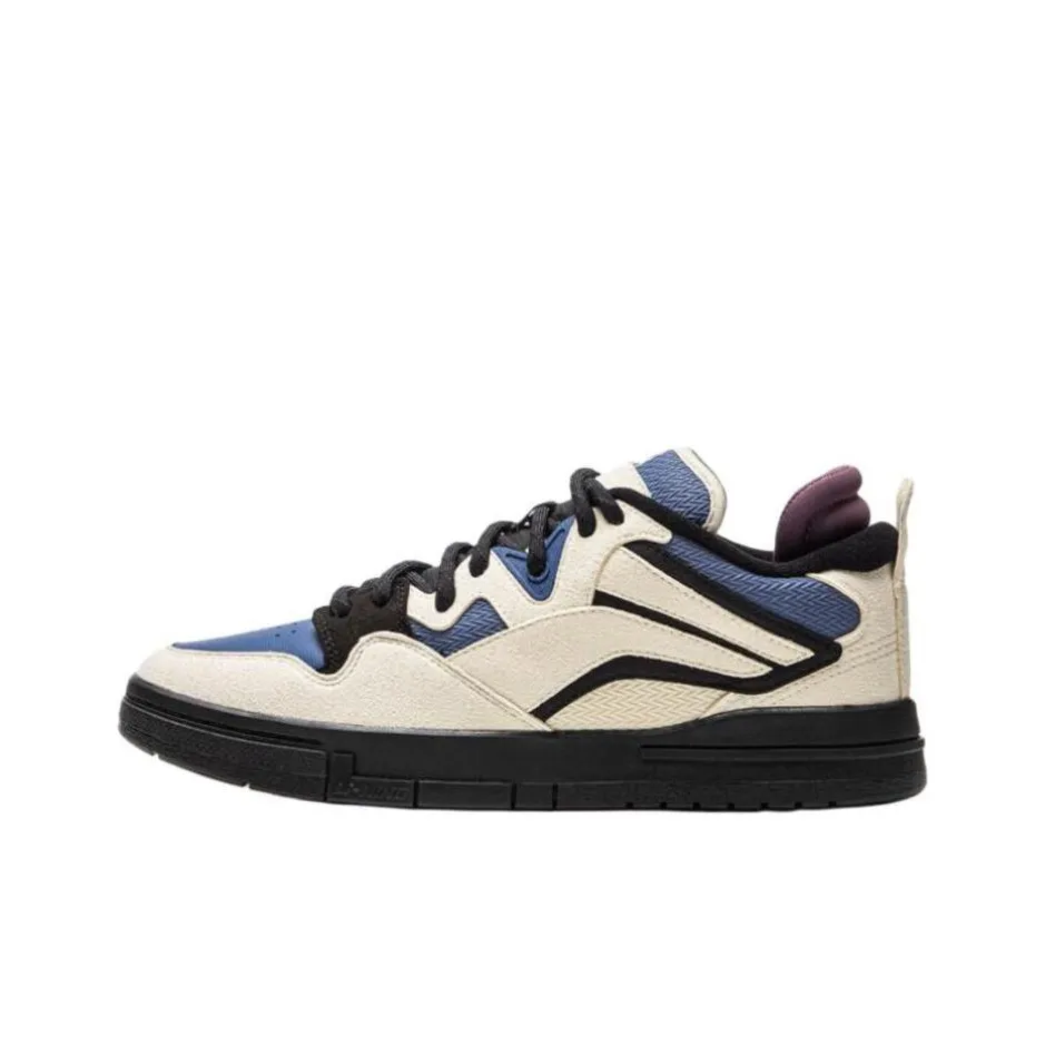 LiNing Wave Pro Non-slip Lightweight Low-Top Skateboard Shoes Men's Stone White Gray