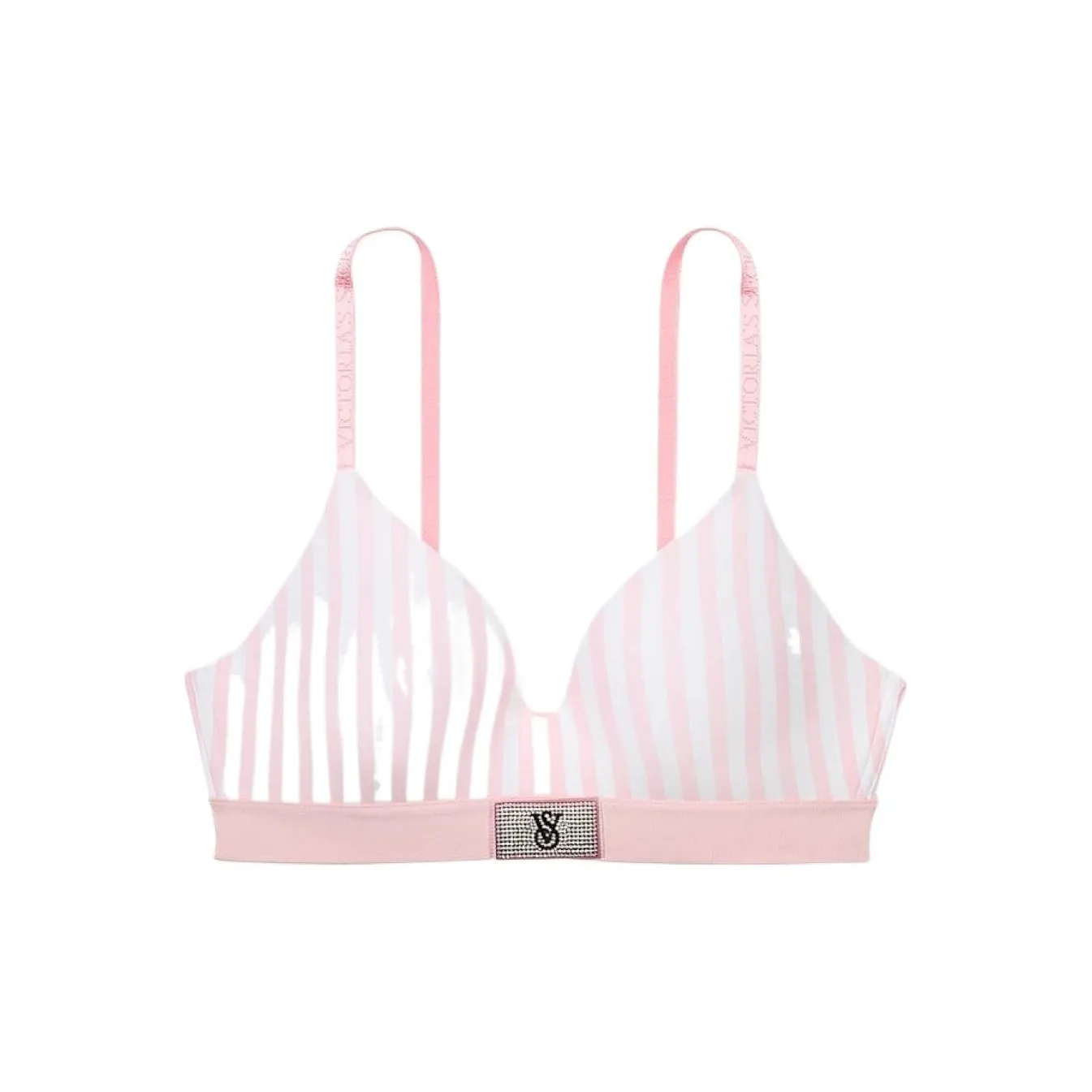 Victoria's Secret Bra Women's Pink White Stripes