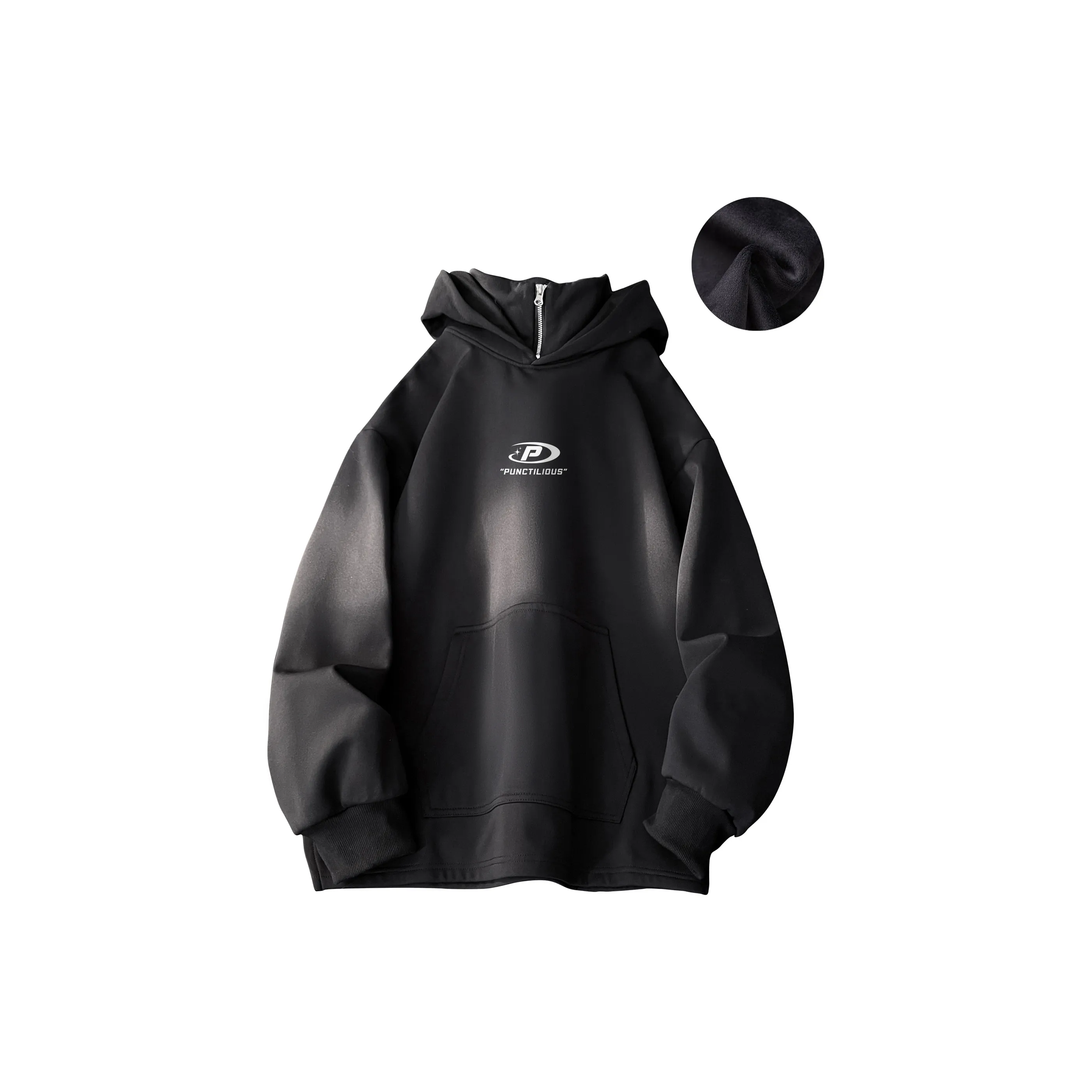 PUNCTILIOUS Thickened And Fleece Lined Sweatshirt Unisex