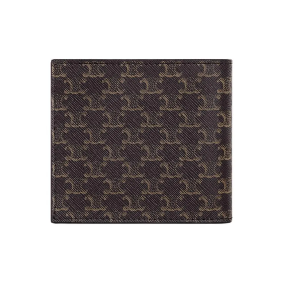 CELINE Bi fold Wallet In Triomphe Canvas