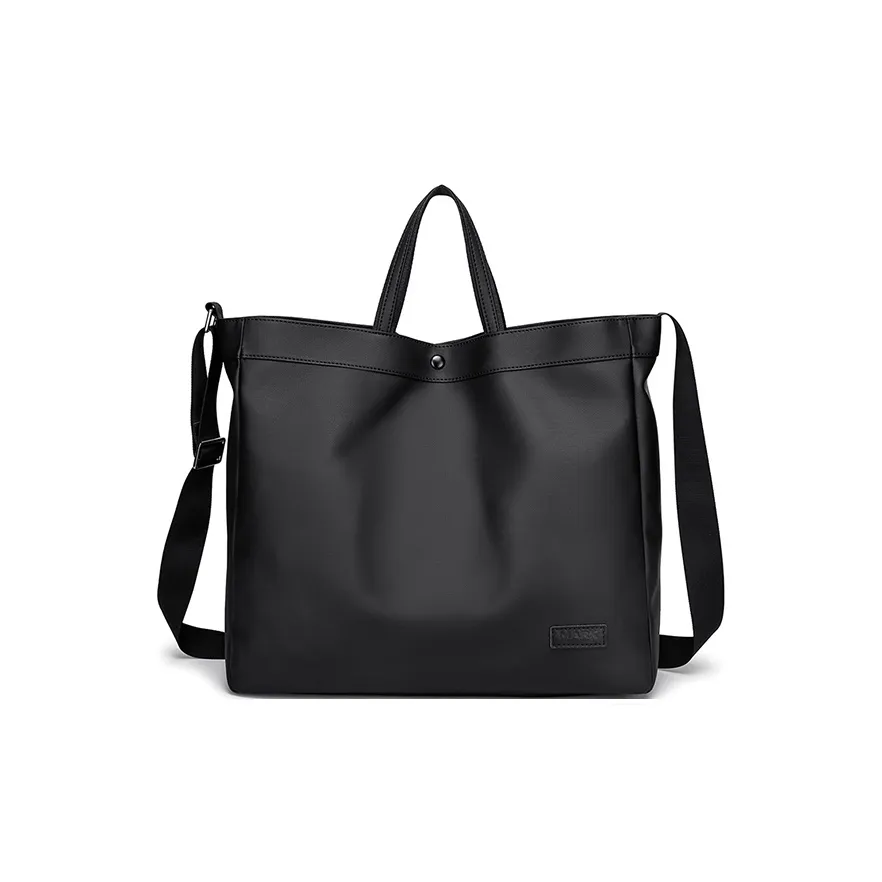FAIRWHALE PU Handbag Crossbody Bag Gym Bag Large Size Unisex White/Black