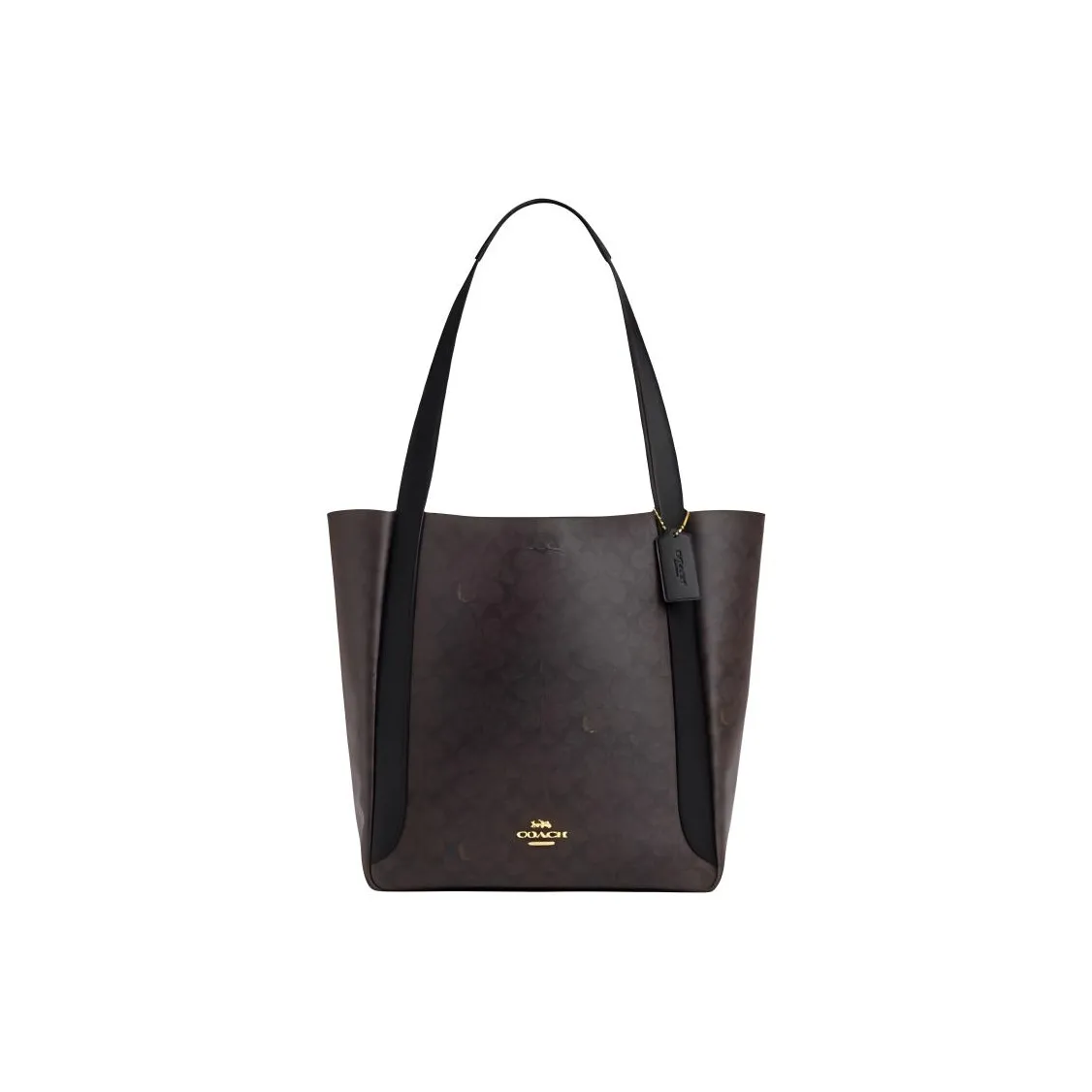COACH Hadley Искусственная кожа Тоут Сумка Сумка для покупок Сумка Сумка через плечо Большая Женская Ореховая и Черная