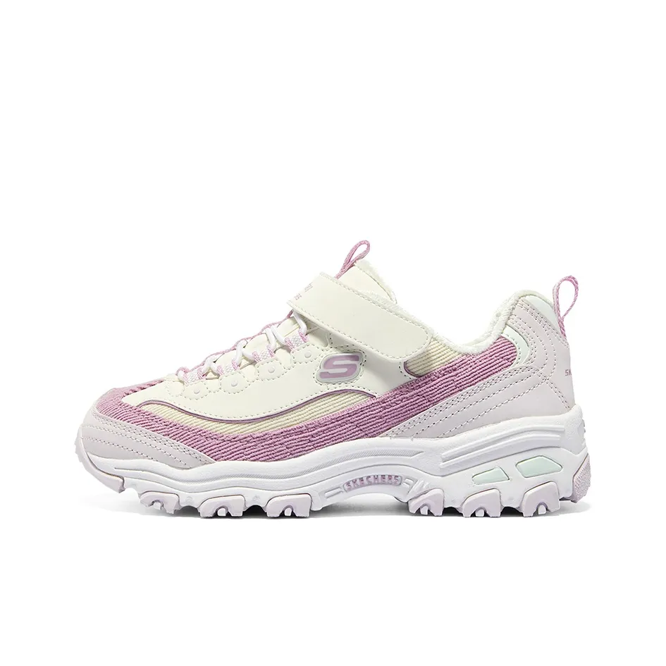 Skechers Girls Kids Lifestyle Shoes White Lavender Teenagers