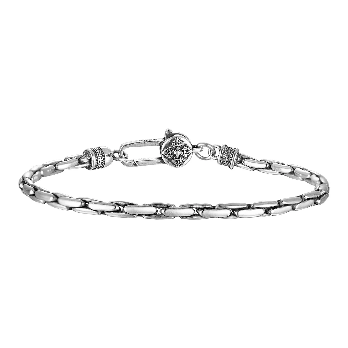 LIANDUO S925 Silver Bracelets Men's