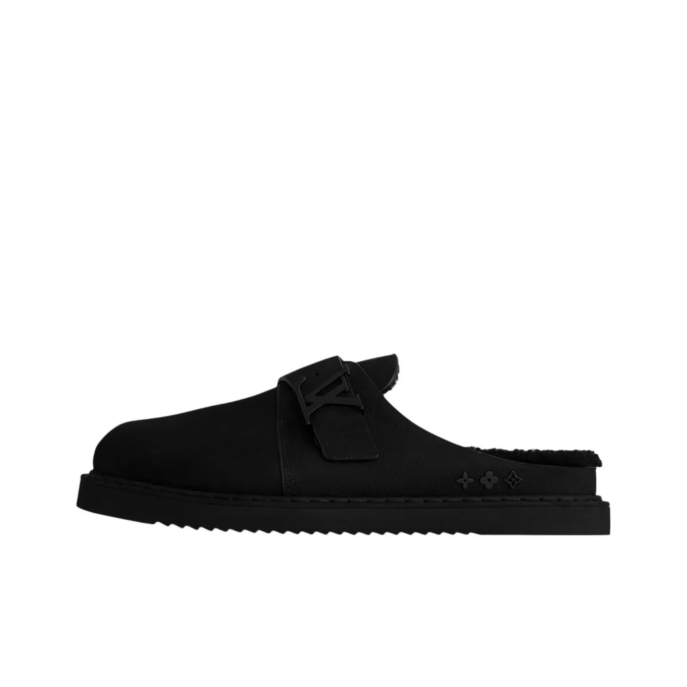 LOUIS VUITTON Easy Slip Resistant Closed Toe Slippers Men's Black