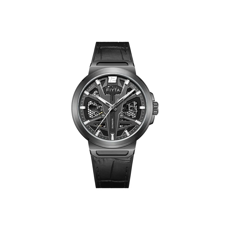 FIYTA Interstellar series DGA35006.HHB.B Автоматический механический механизм Силиконовый ремешок Часы Мужские Часы с открытым механизмом
