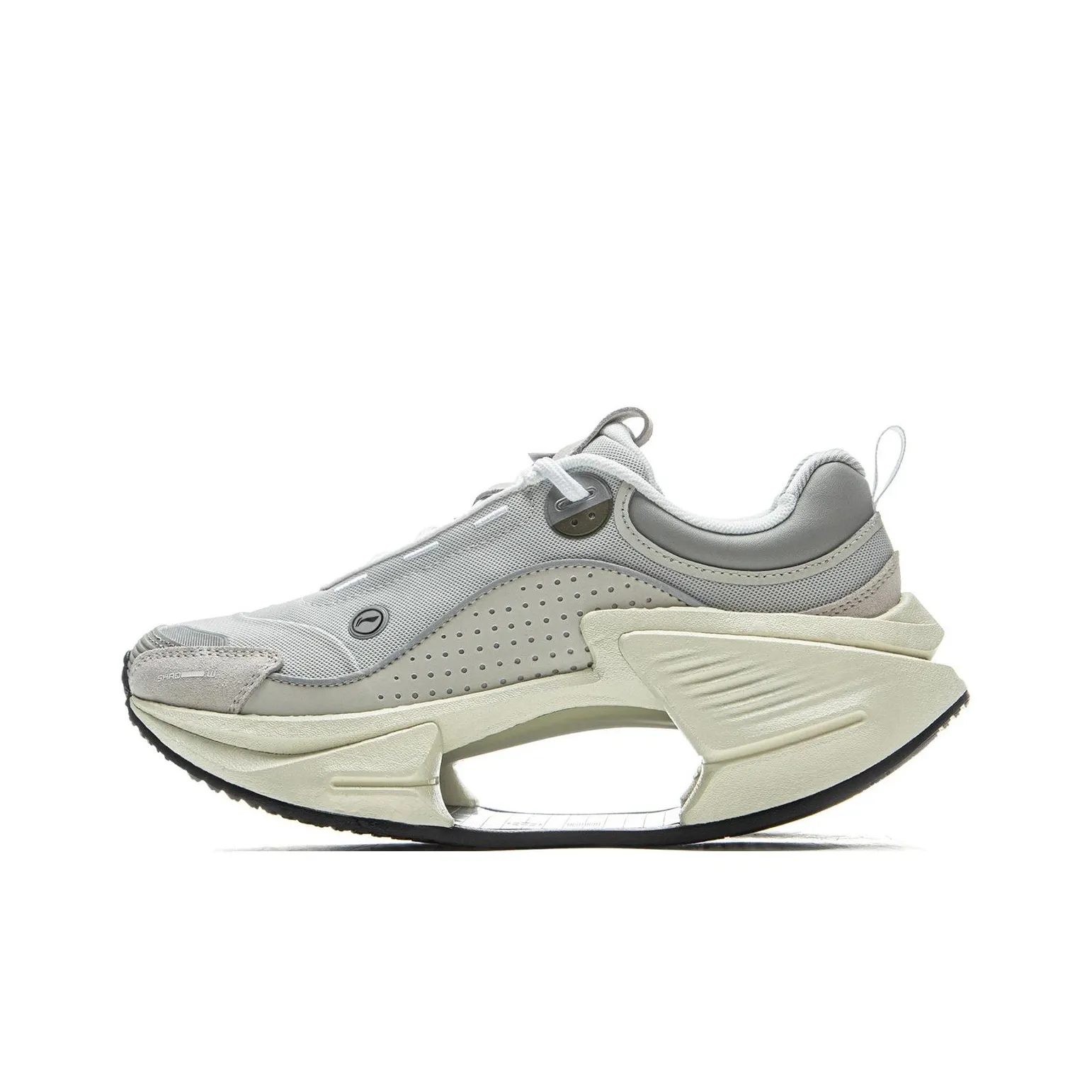 LiNing Shadow CRC Slip Resistant, Abrasion Resistant, Rebound Resistant Low Top Running Shoes Women's Gray