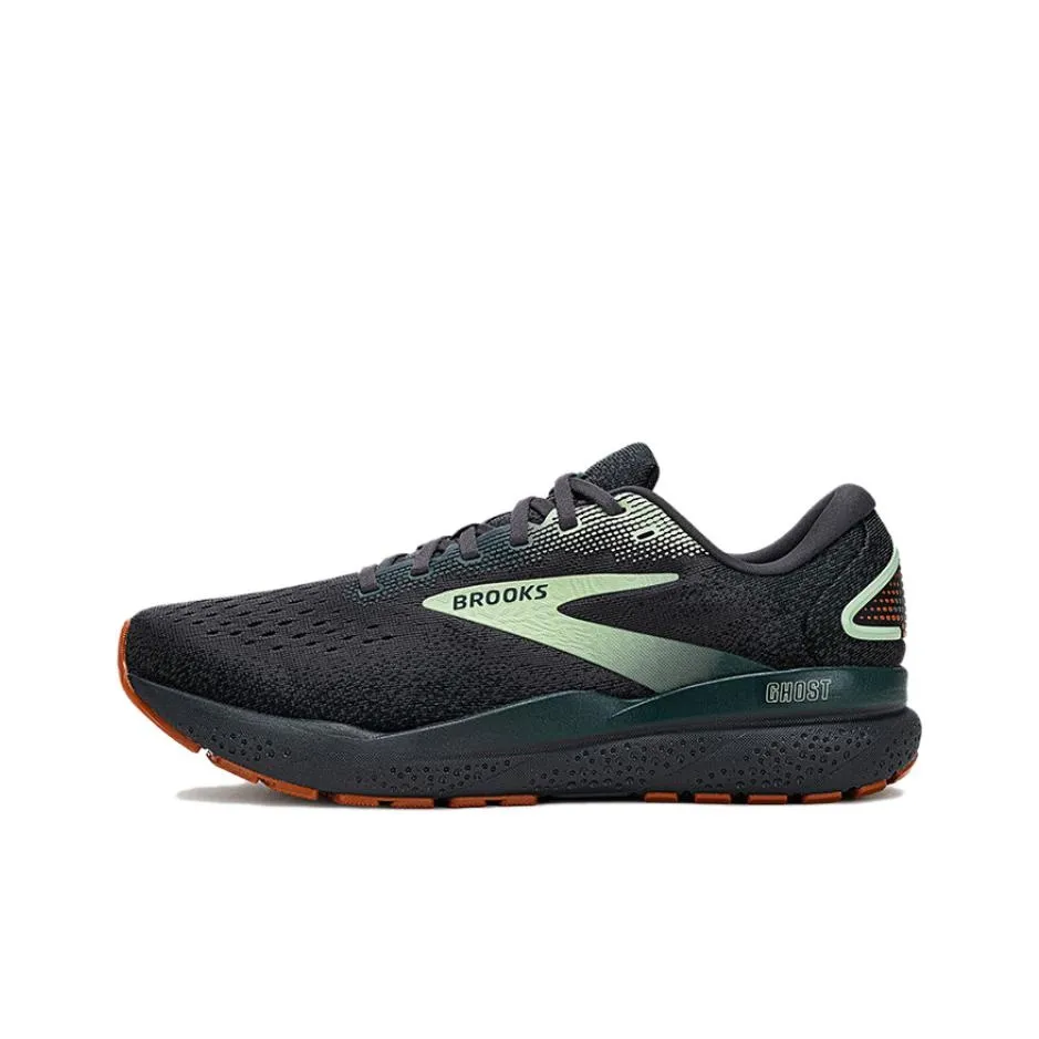 Brooks Slip-resistant Abrasion-resistant Low Top Беговые кроссовки Мужские Черные Зеленые