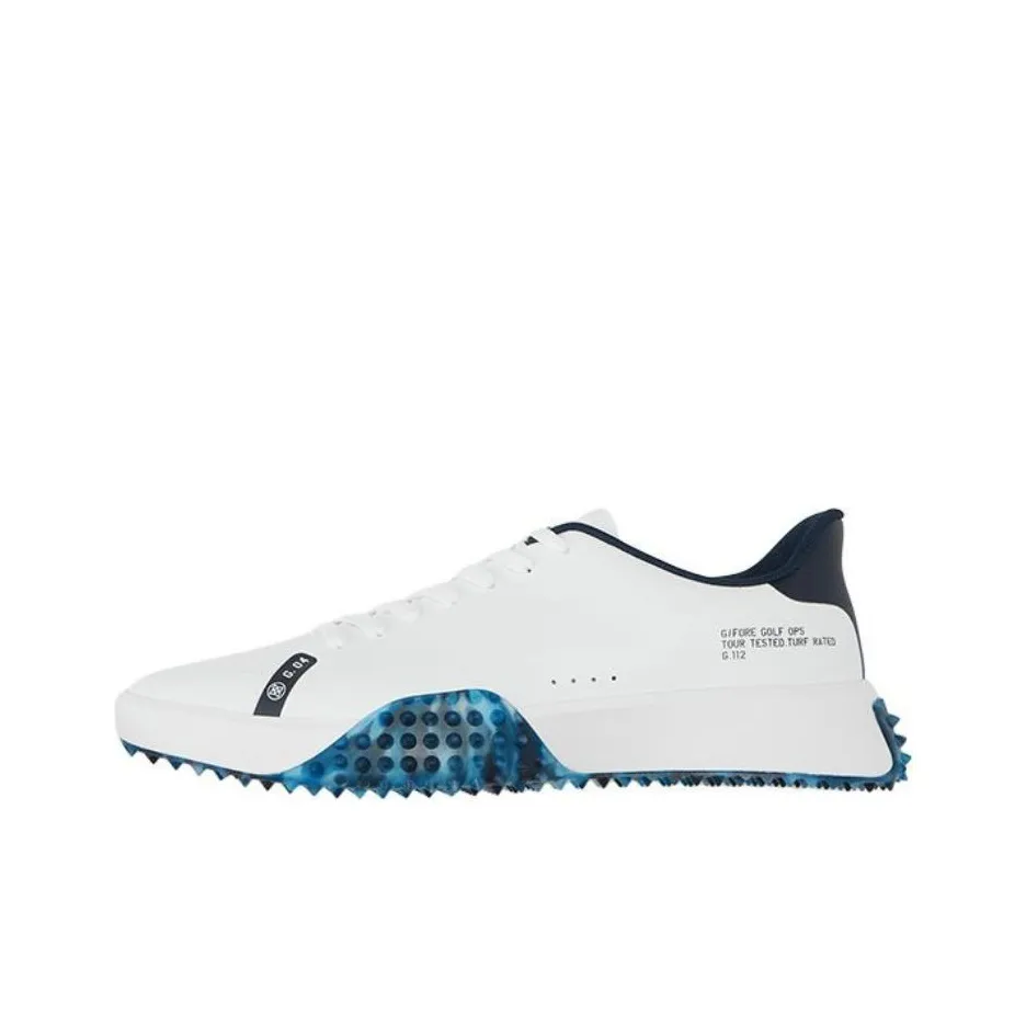 GFORE Slip-resistant Abrasion-resistant Low-top Golf Shoes Men's White Blue