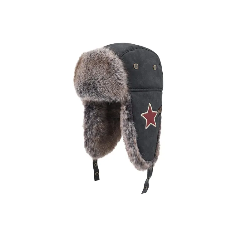 FREE RABBITⅡ Korean Style Vintage Northeast Cycling Windproof Cold Resistant Trapper Hats Unisex