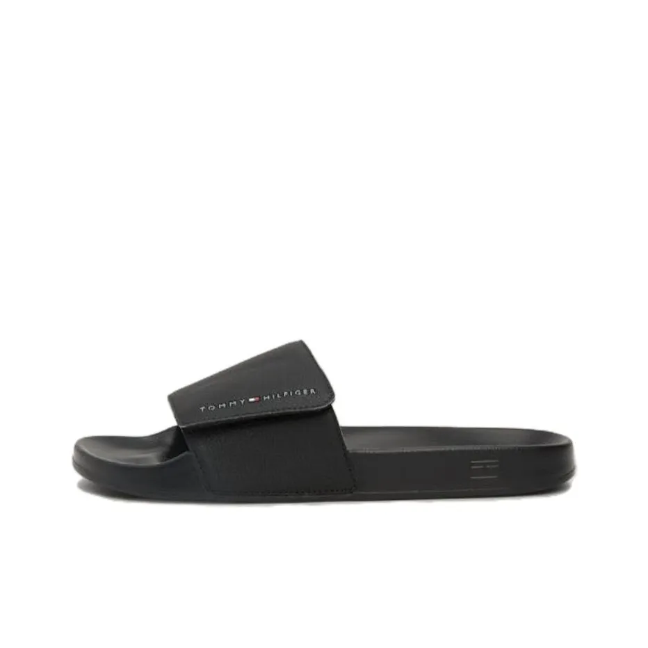 Tommy Hilfiger Abrasion Resistant Slide Slippers Men's Black