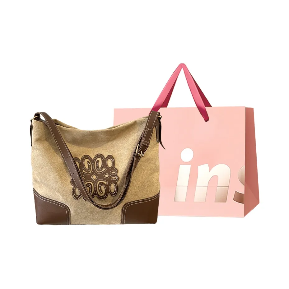 WHEELY BABY + Холст Тоут Сумка Сумка для покупок Сумка через плечо Женская Коричневая