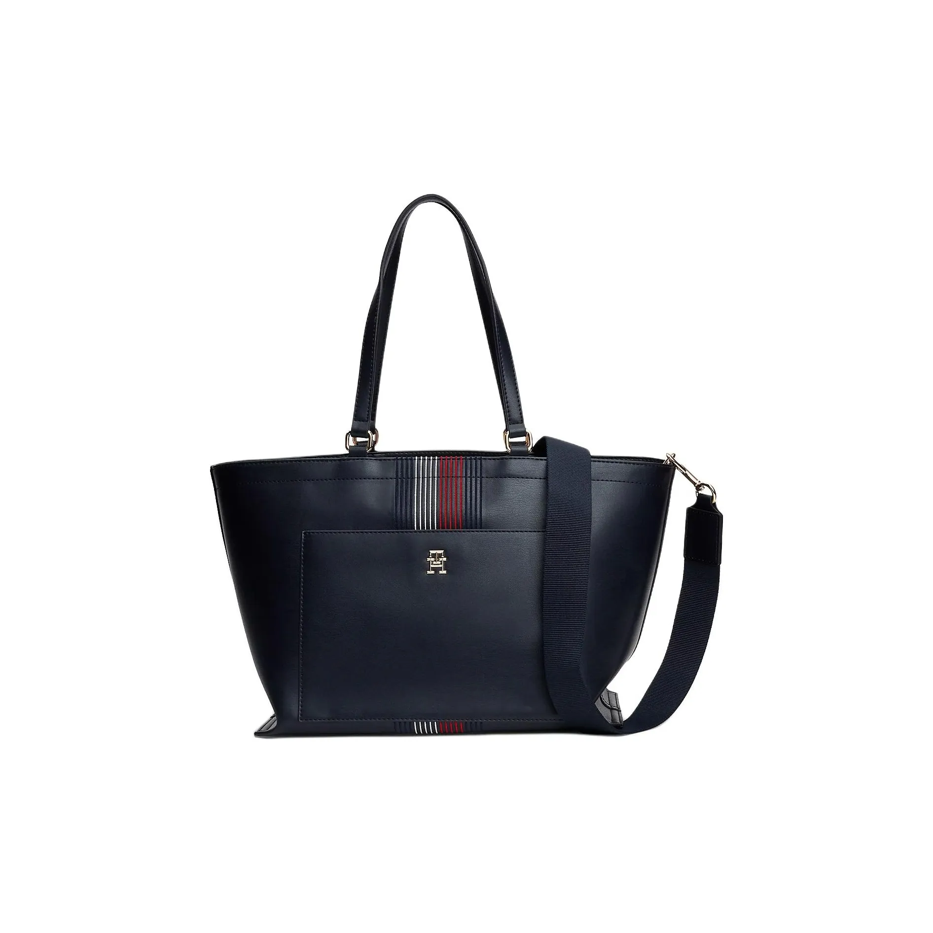 Tommy Hilfiger Polyurethane Tote Bag Shopping Bag Handbag Regular Women's Space Blue
