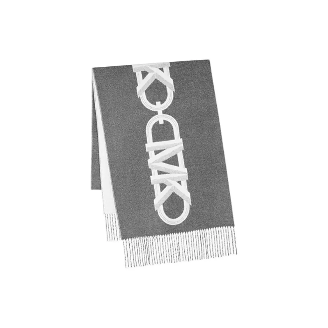 MICHAEL KORS Wool Knit Scarves Unisex Dark Gray