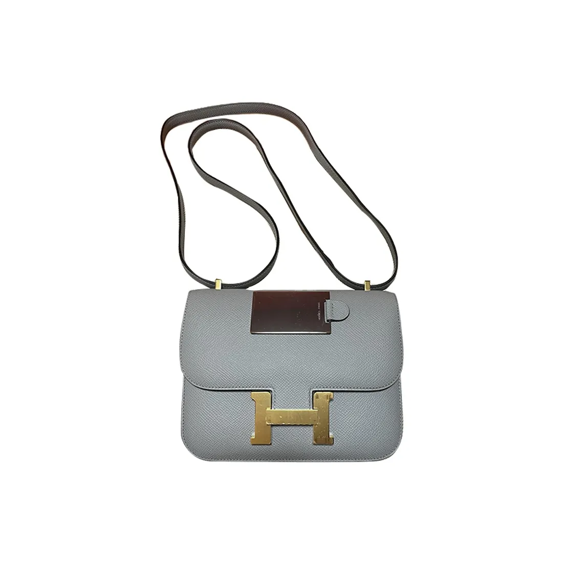 HERMES Constance Epsom Leather Shoulder Bag, Crossbody Bag Mini Women's 8U Bleu Glacier Blue