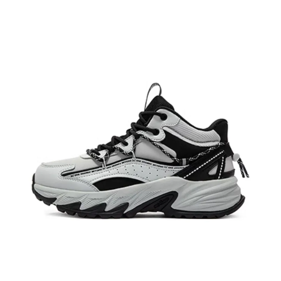 361° Противоскользящий устойчивый к истиранию MID Топ Повседневная обувь Женская Серый Черный