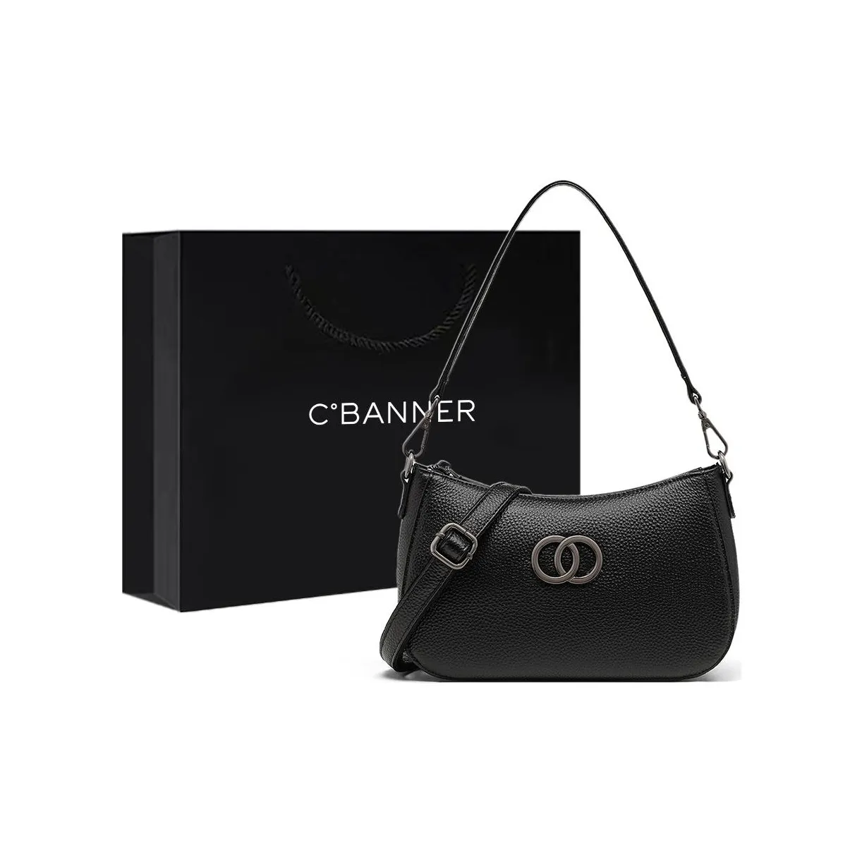 C°BANNER Коровья кожа с синтетической кожей сумка через плечо стандартная женская черная