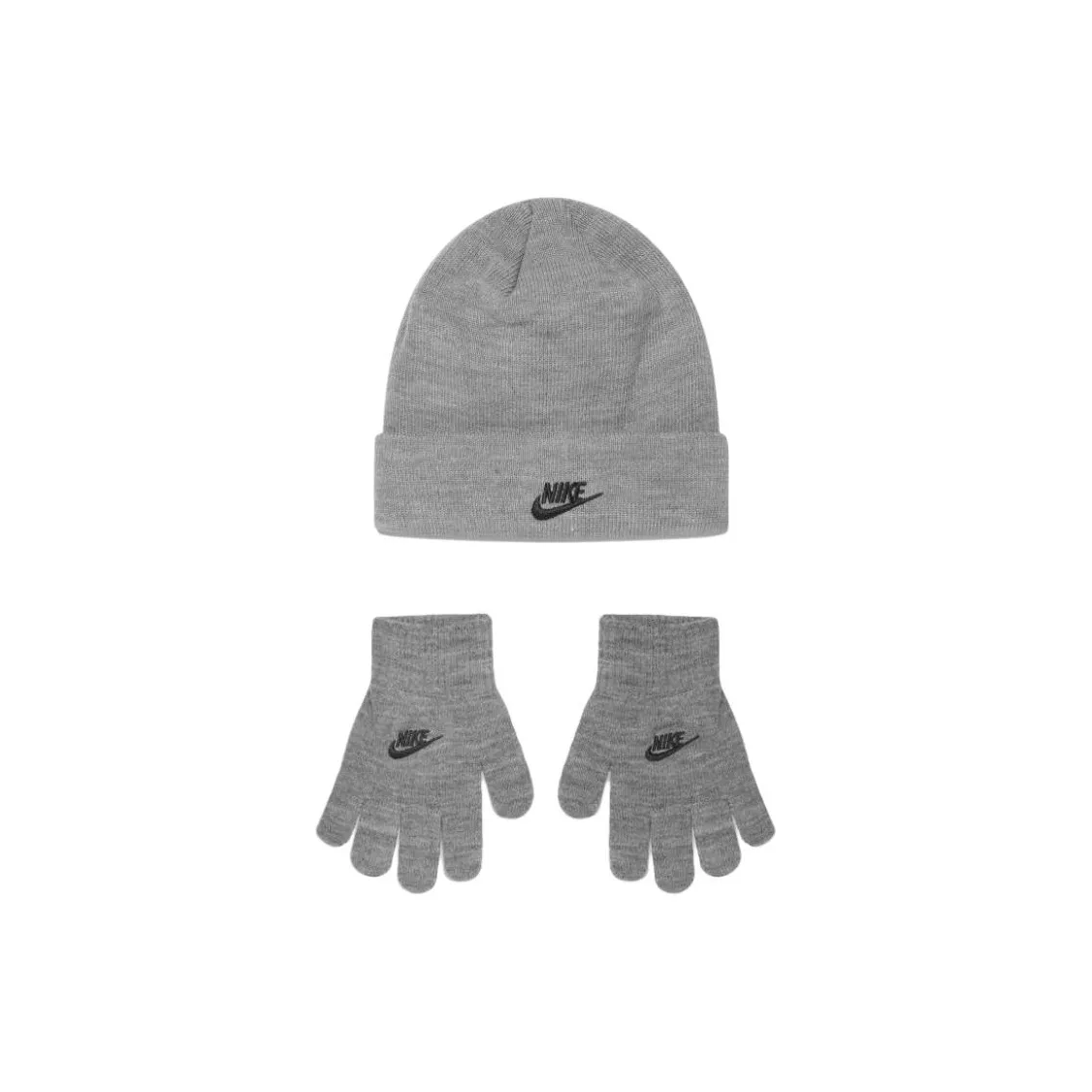 Nike Kids Futura Logo Embroidered Beanie And Gloves Set