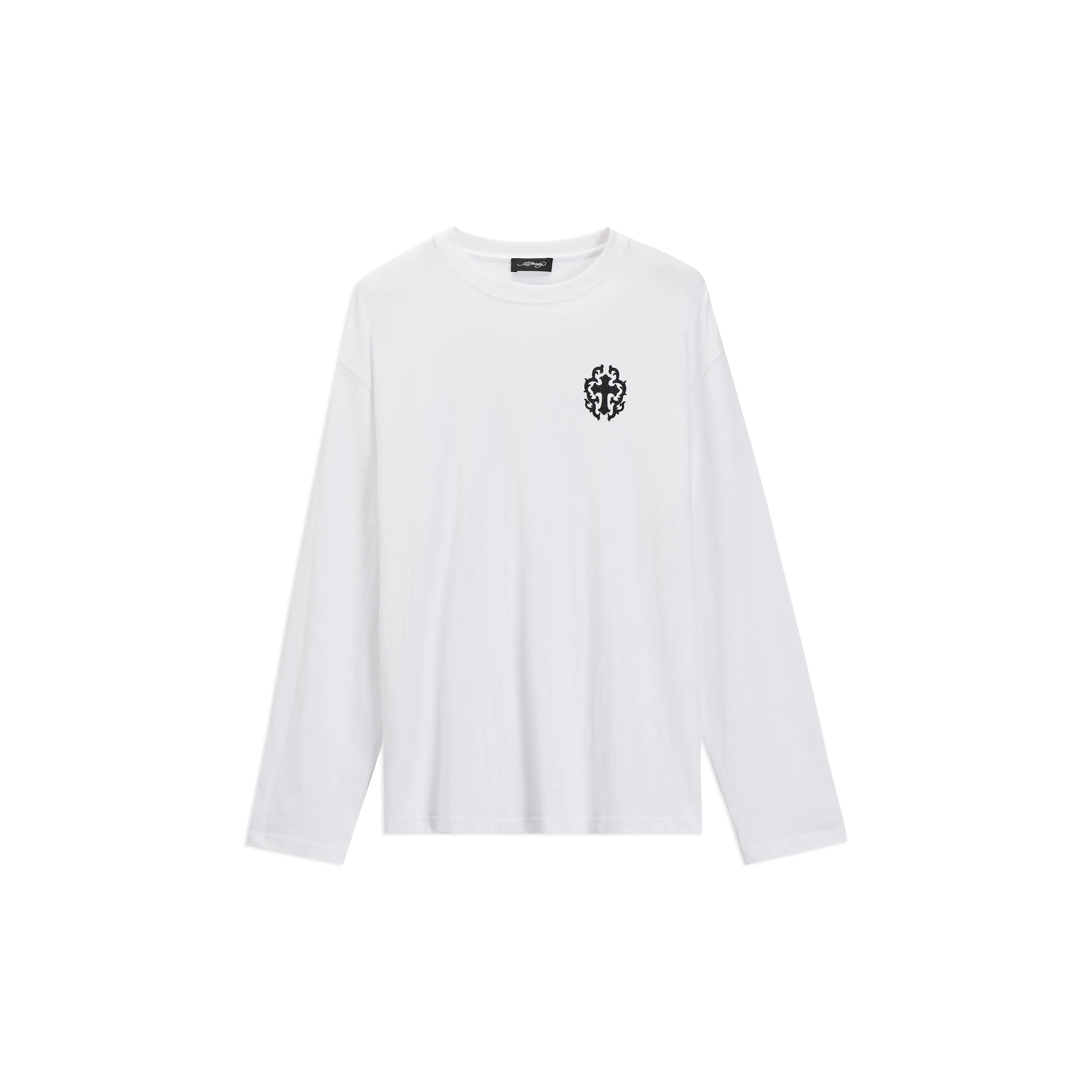 Ed Hardy T-Shirt Men's White Comes With Saint Laurent Black Opium Fragrance Pendant