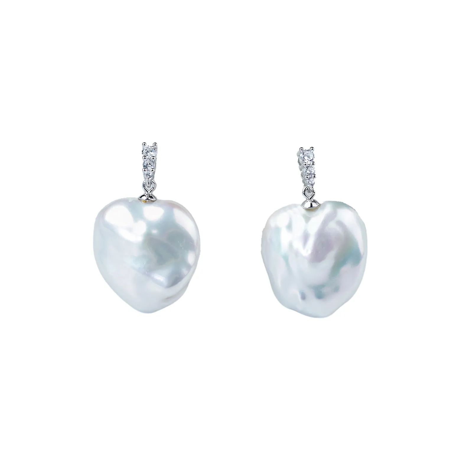 ANGEPERLE Freshwater Pearl Hoop Earrings Women's