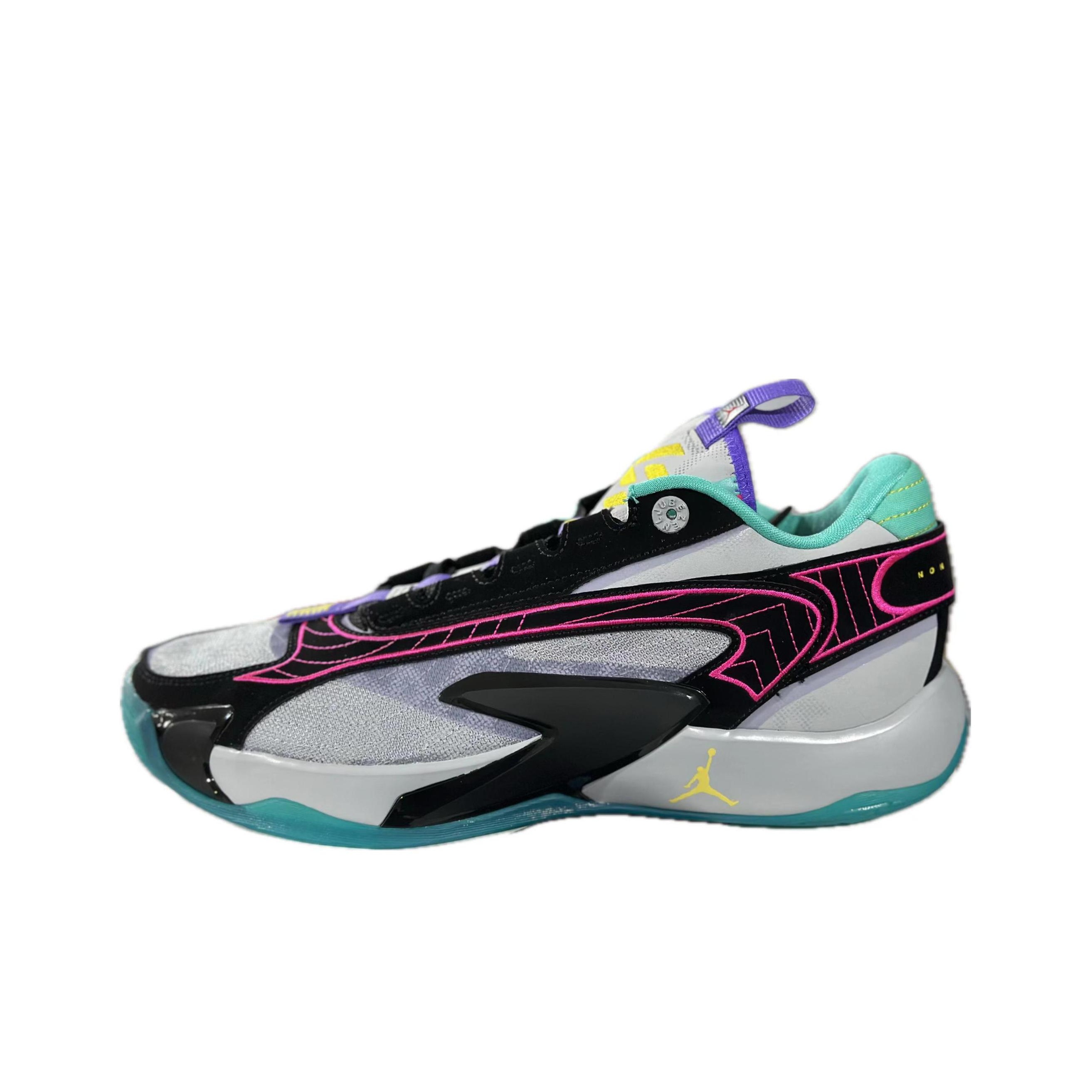black teal purple jordans