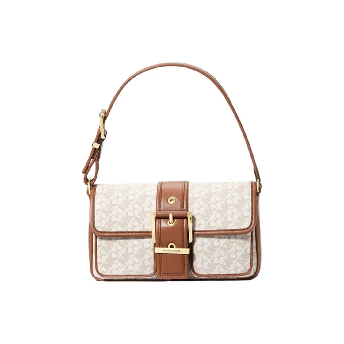 MICHAEL KORS Сумка через плечо из коровьей кожи сумка сумка через плечо среднего размера женская ванильно-белый и коричневый желудь