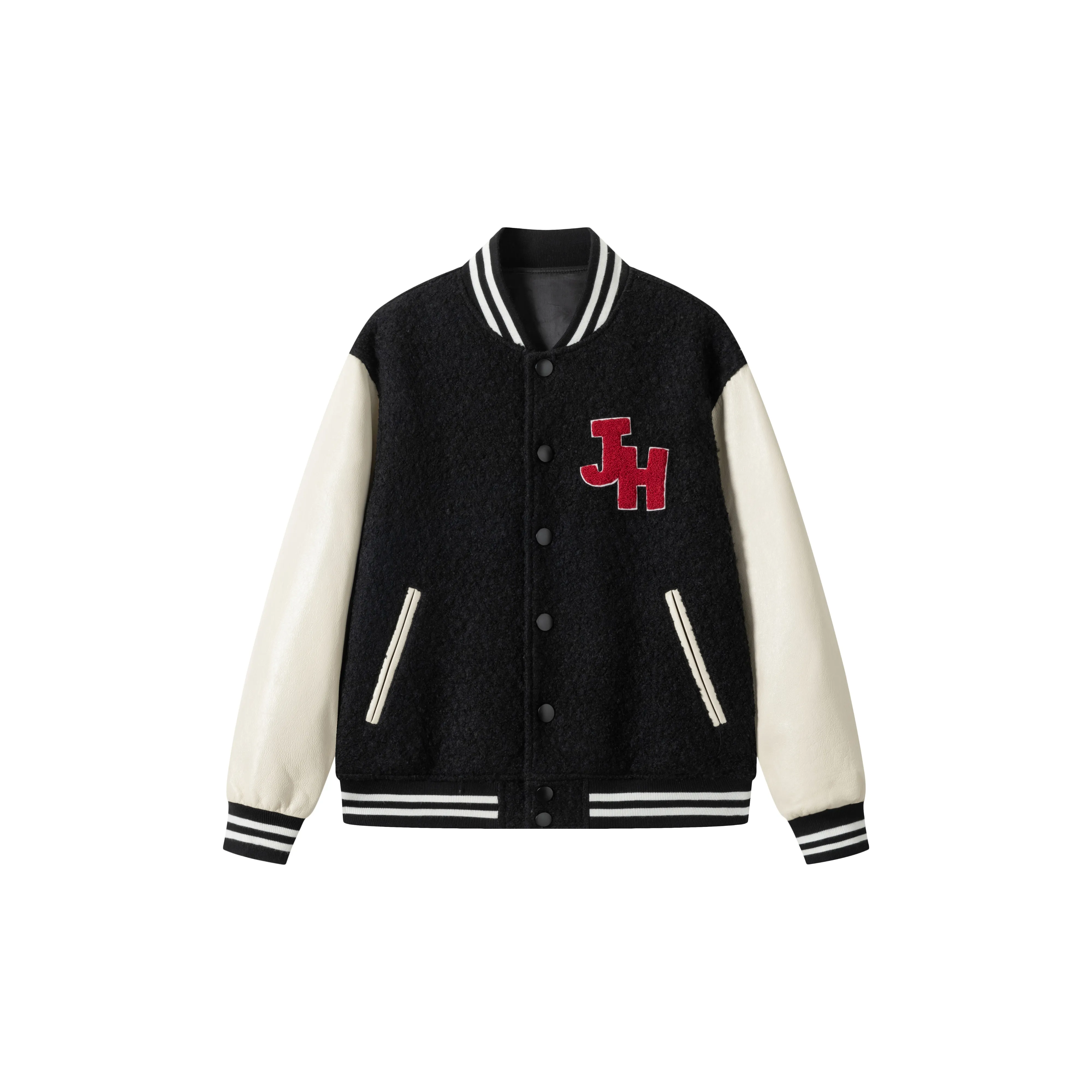 JEFF HAMILTON Jackets Coats Unisex Black White Leather