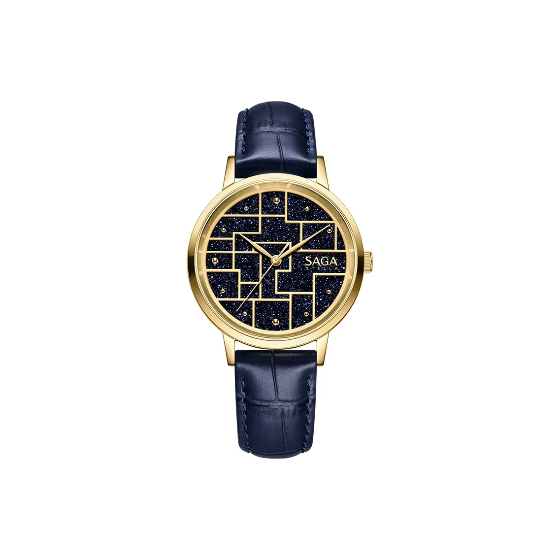 SAGA Modern Нефритовый Кварцевый Механизм Корова Кожа Ремешок Часы Женские Часы Красный Циферблат Часов