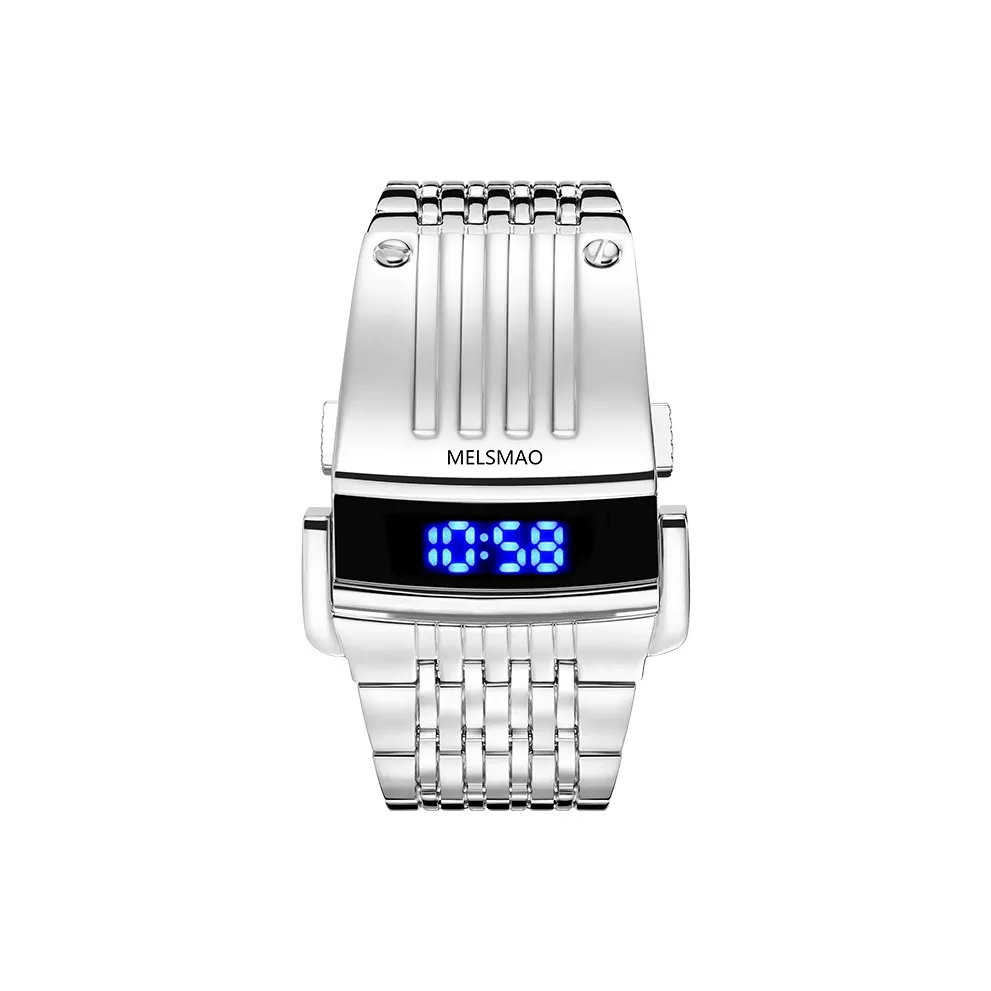 MELSMAO Новый CONCEPT Железо Сердце Наручные часы Кварцевый механизм Сплав Ремень Часы Мужские часы Черный циферблат