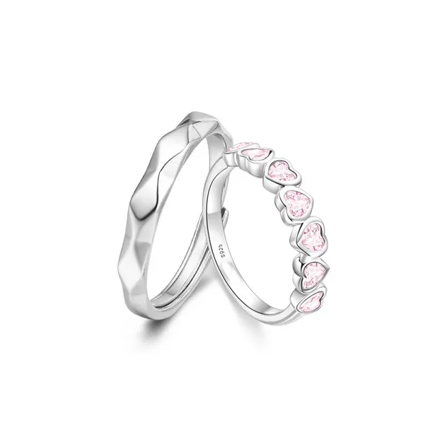 GLOIRE S925 Silver Rings Unisex Elegant Niche Design Sparkling Fashion Versatile Commute