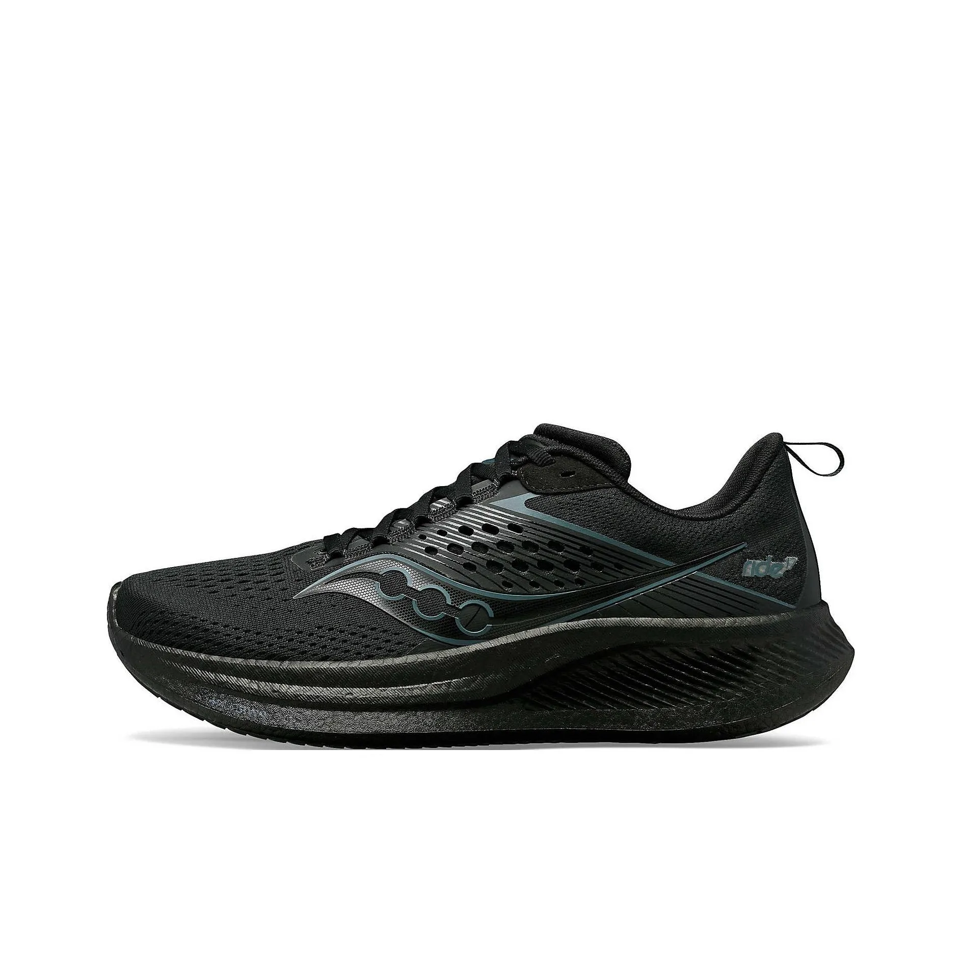 Saucony RIDE 17 Anti-Slip Wear-Resistant Low-Top Running Shoes Women's Black