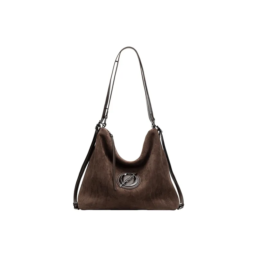 JELLYTOYBOY Split Cow Leather Roaming Bag Crossbody Bag, Shoulder Bag, Backpack, Tote Women's Brown