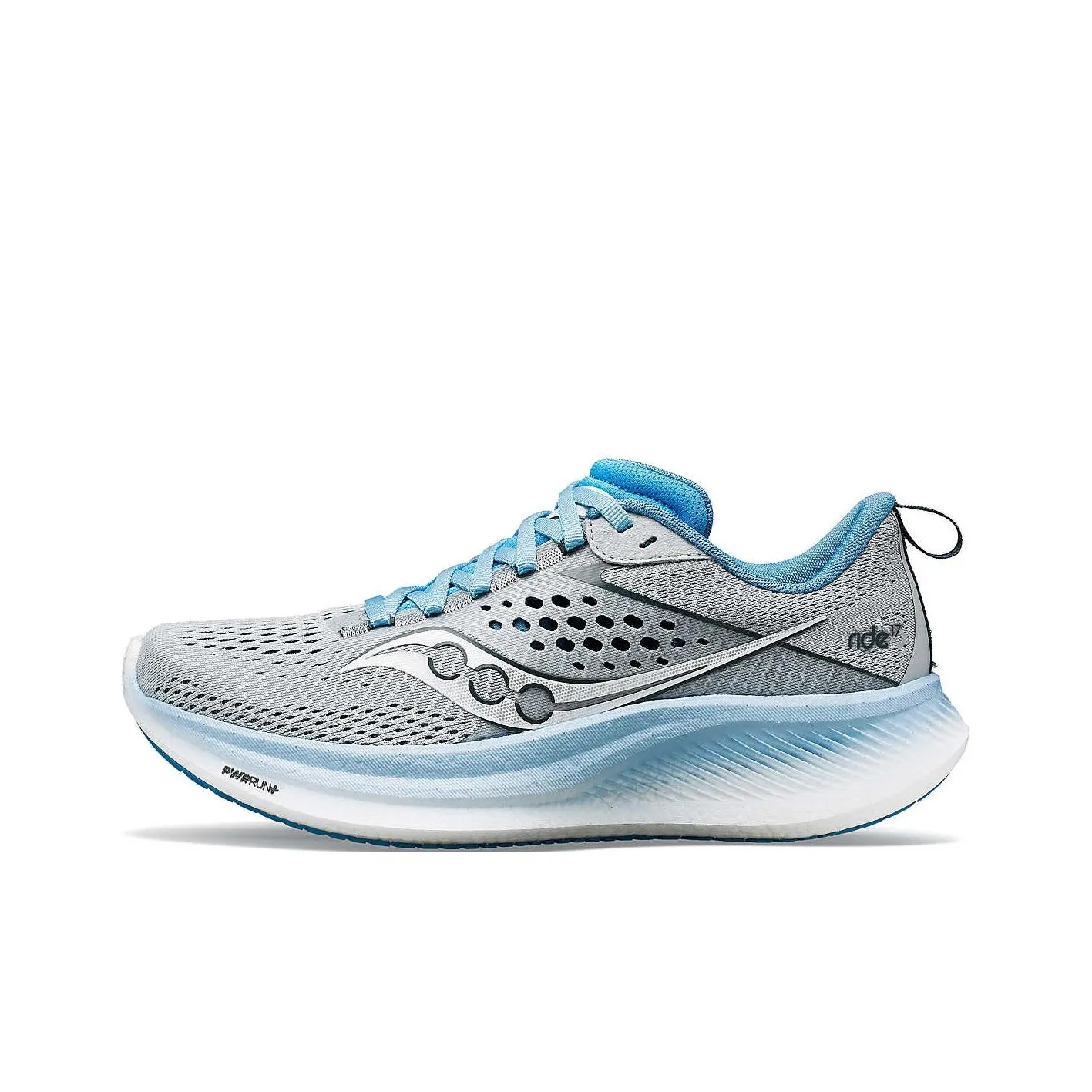 Saucony Anti Slip Wear Resistant Low Top Running Shoes Unisex Silver Blue