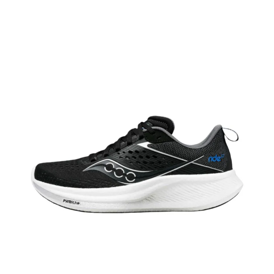 Saucony Anti Slip Wear Resistant Low Top Running Shoes Men's Black