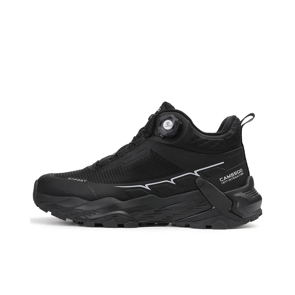 Camssoo Anti Slip And Wear Resistant Water Resistant Mid Top Trekking Shoes Unisex Black