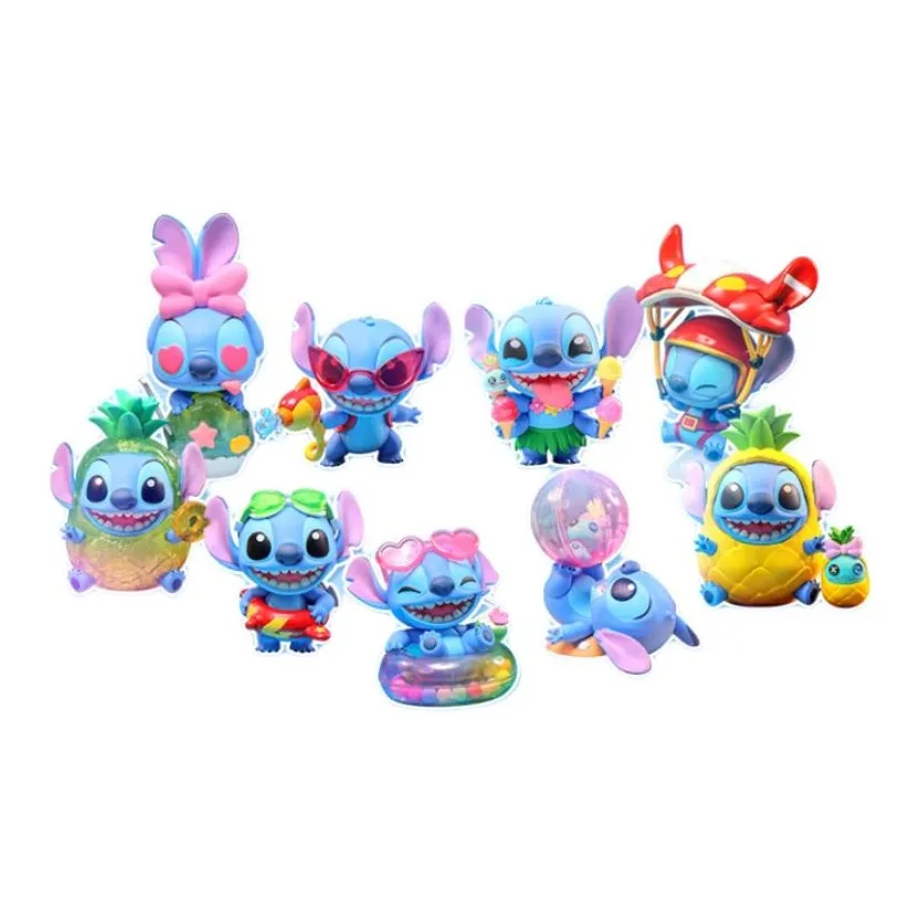 Hot Toys X Disney Стич Лило и Стич Праздника COSBI Слепые коробки Один Mystery Коробка Целая коробка 8 шт