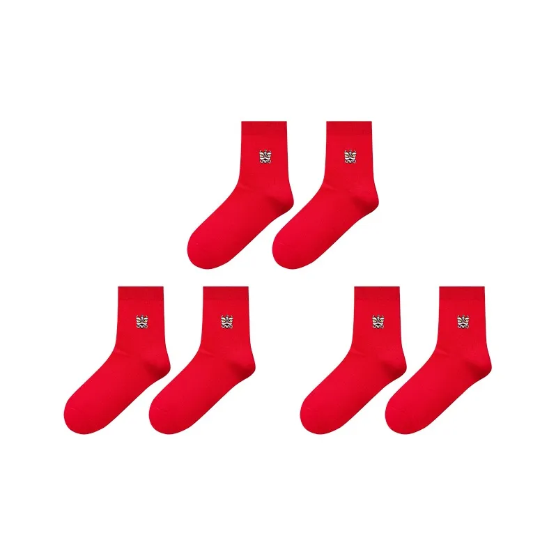 HLA Носки Crew Женские 3 пачки красный