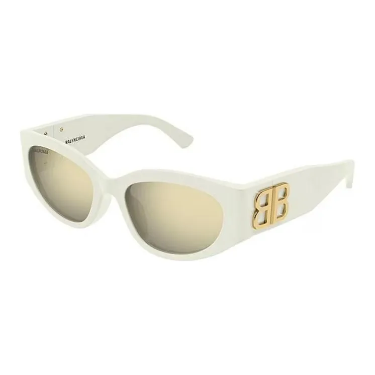 Balenciaga Ацетат OVAL SUNGLASSES Женские Бежевый