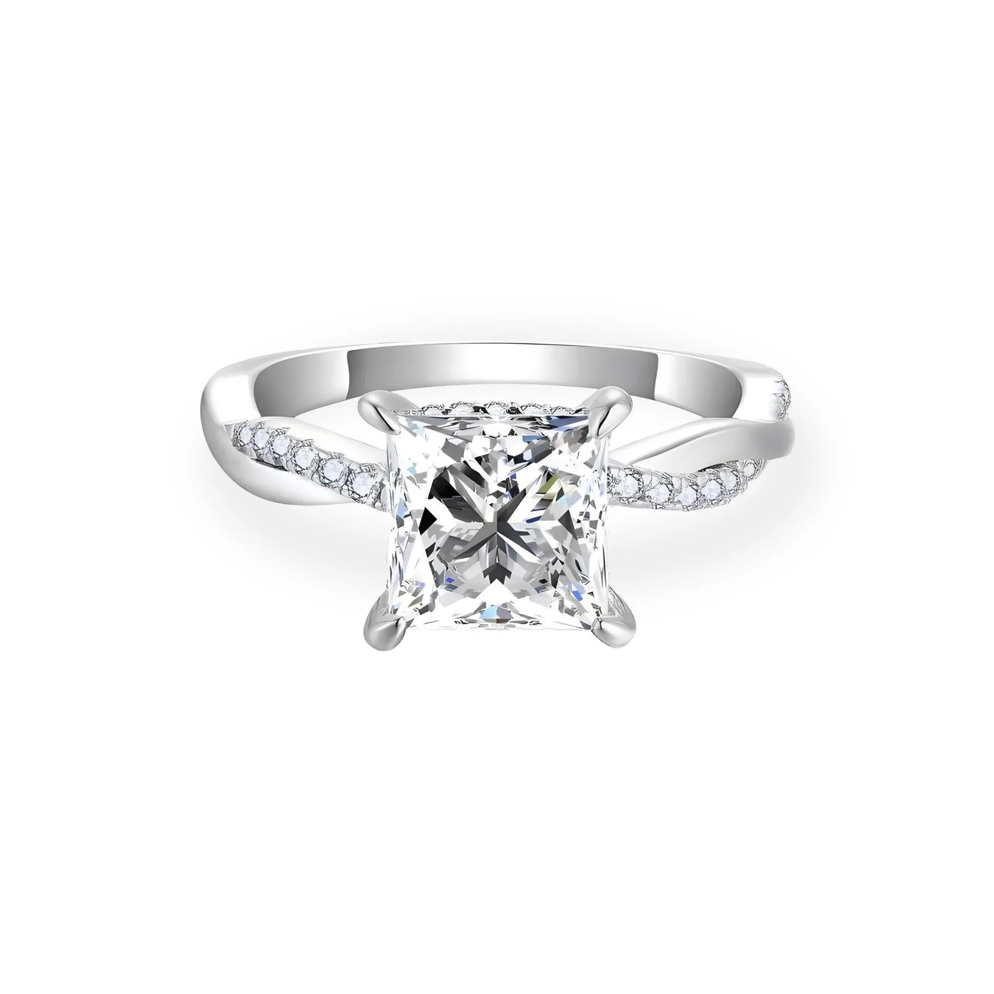 XINGLU 925 Sterling Silver Moissanite Engagement And Wedding Ring Women's