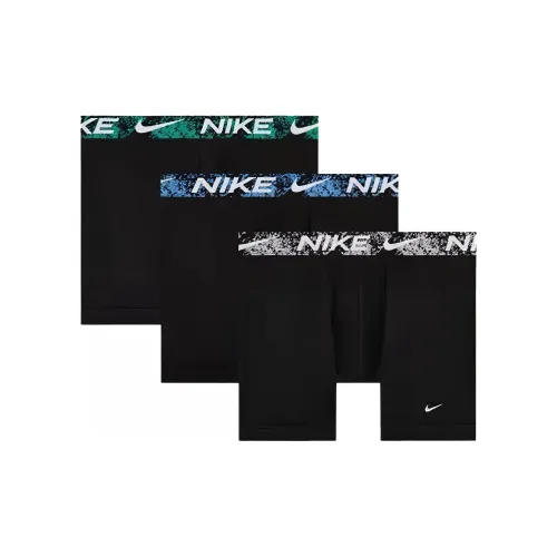 NIKE 3 шт Черный/Стадионный зеленый/Университетский синий/Белый Мужские Трусы