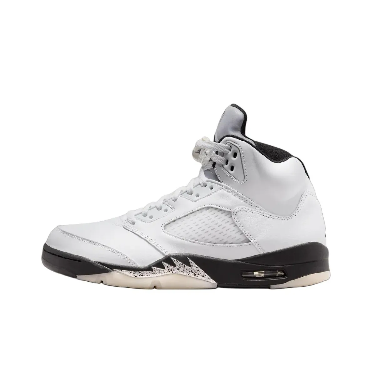 Jordan Air Jordan 5 Anti Kick Cushioning High Top Children's Basketball Shoes White Teenagers