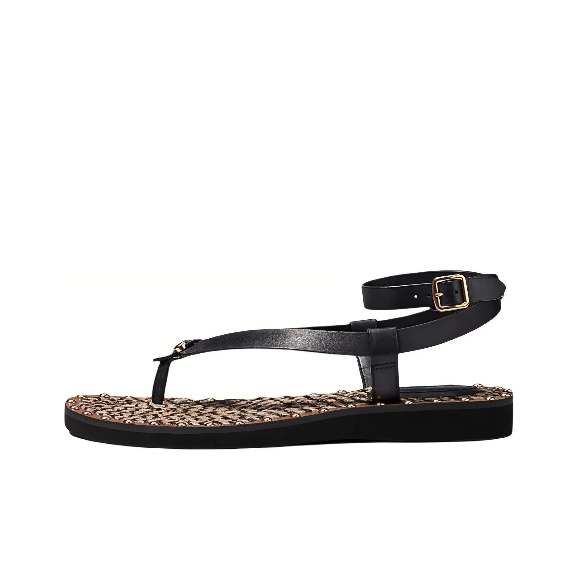 coach Xbd One Strap Sandals Women's Black