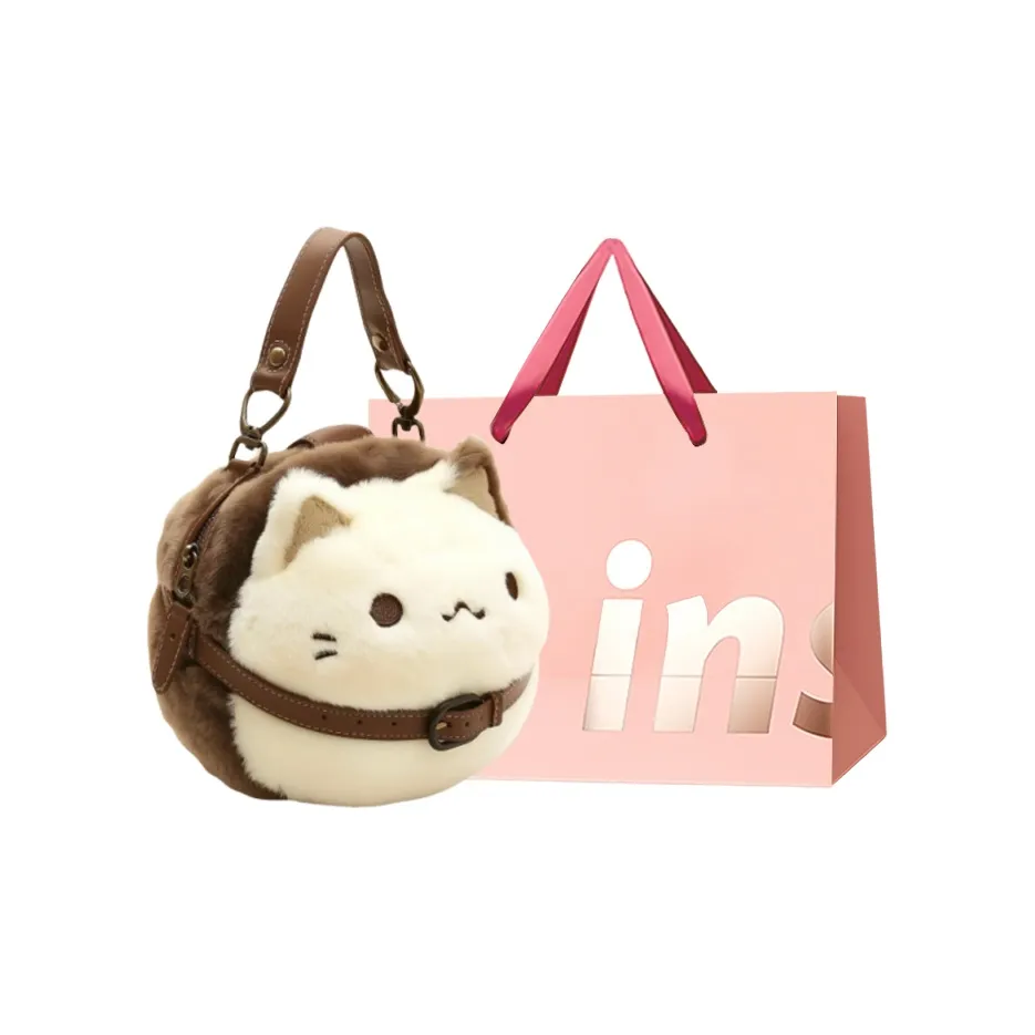 WHEELY BABY + Плюшевая ручная сумка сумка через плечо обычная женский белый коричневый