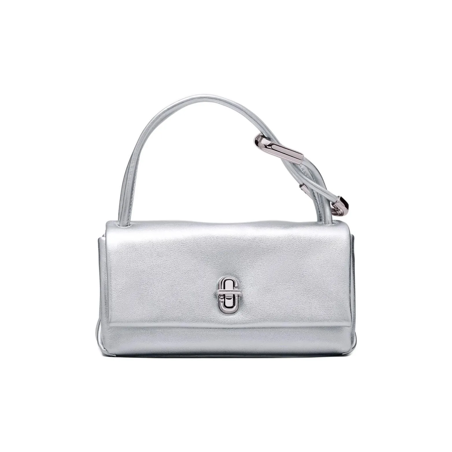 MARC JACOBS Leather Handbag Mini Women's Silver