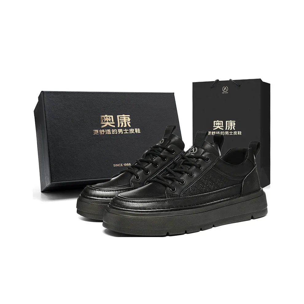AOKANG AK DUNK Series Skateboard Shoes Men Low Top Black