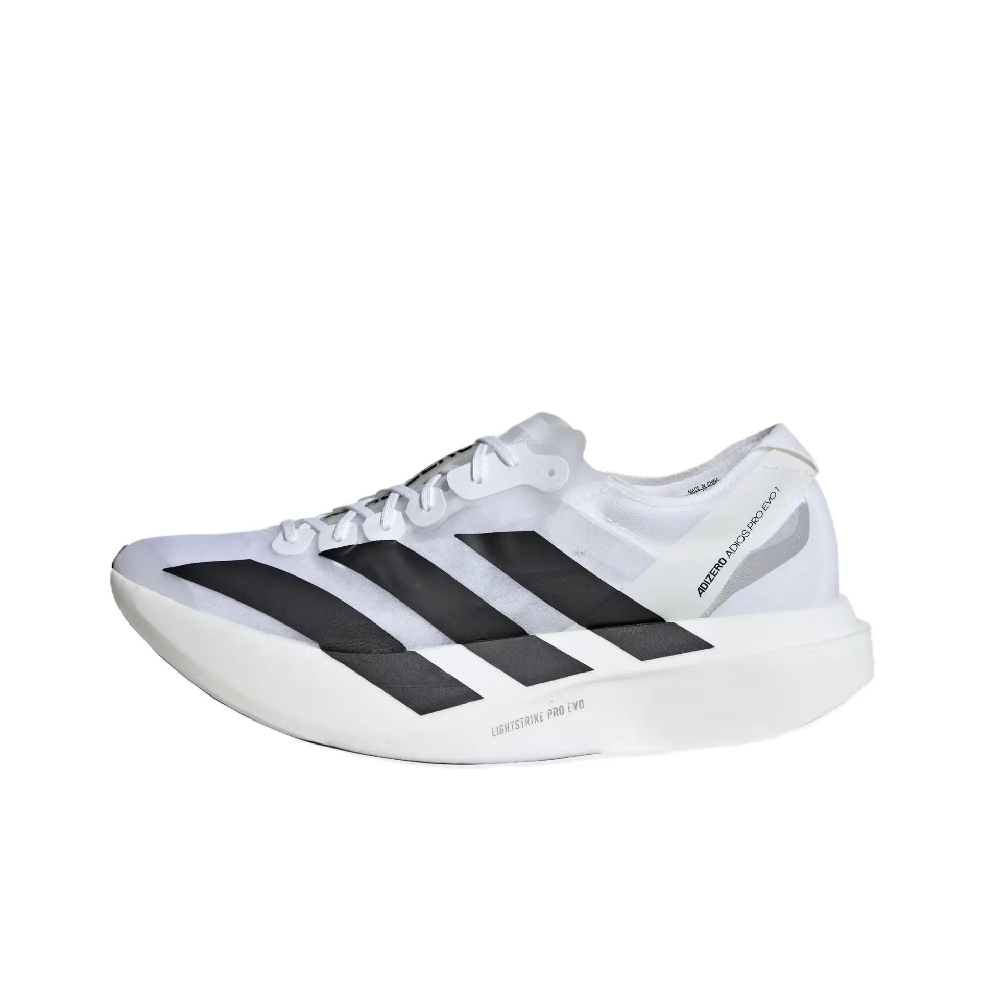 Adidas Adizero Adios Pro Evo 1 Breathable Low Top Racing Marathon Running Shoes Unisex White Black 2024 Edition
