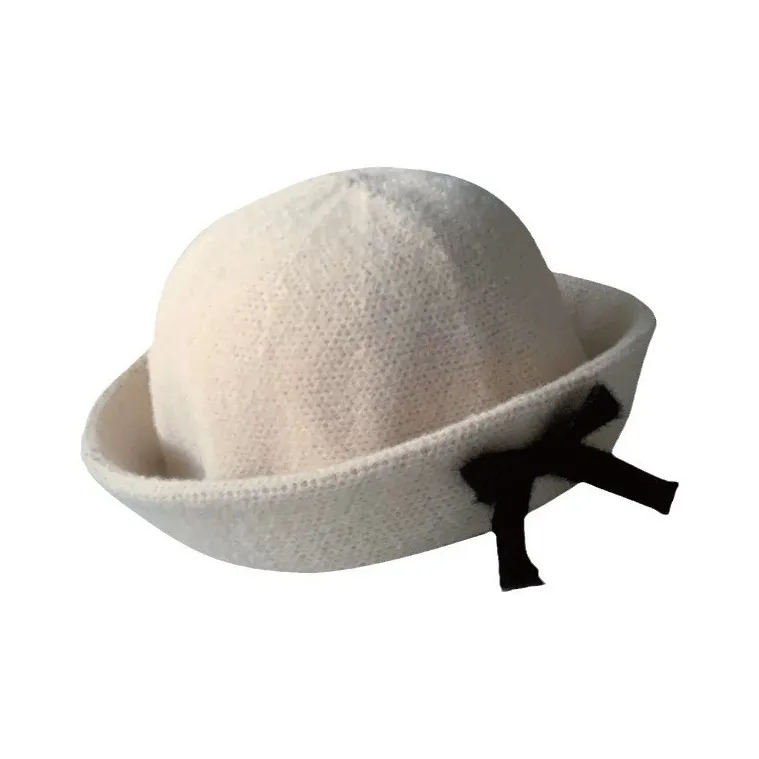 PISHUSHU Шерсть Шляпы ведра Женские Черный белый