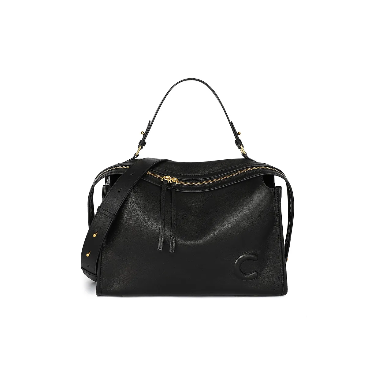 CASSILE Овчина Сумка через плечо Сумка Женская Черная